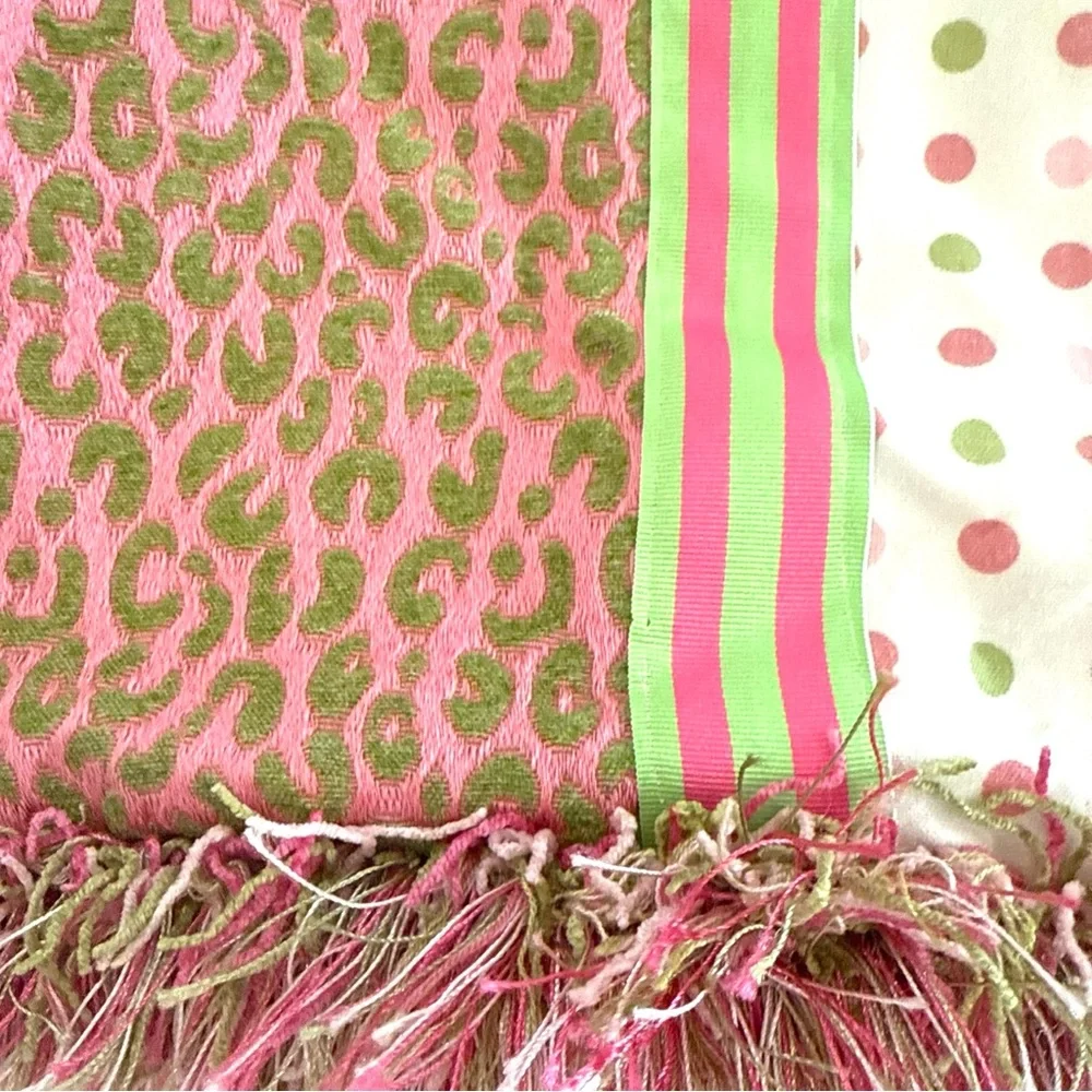 Custom Made Leopard Pink Polka Dot Std Shams Euro Shams Bedskirt Curtains 7pcs